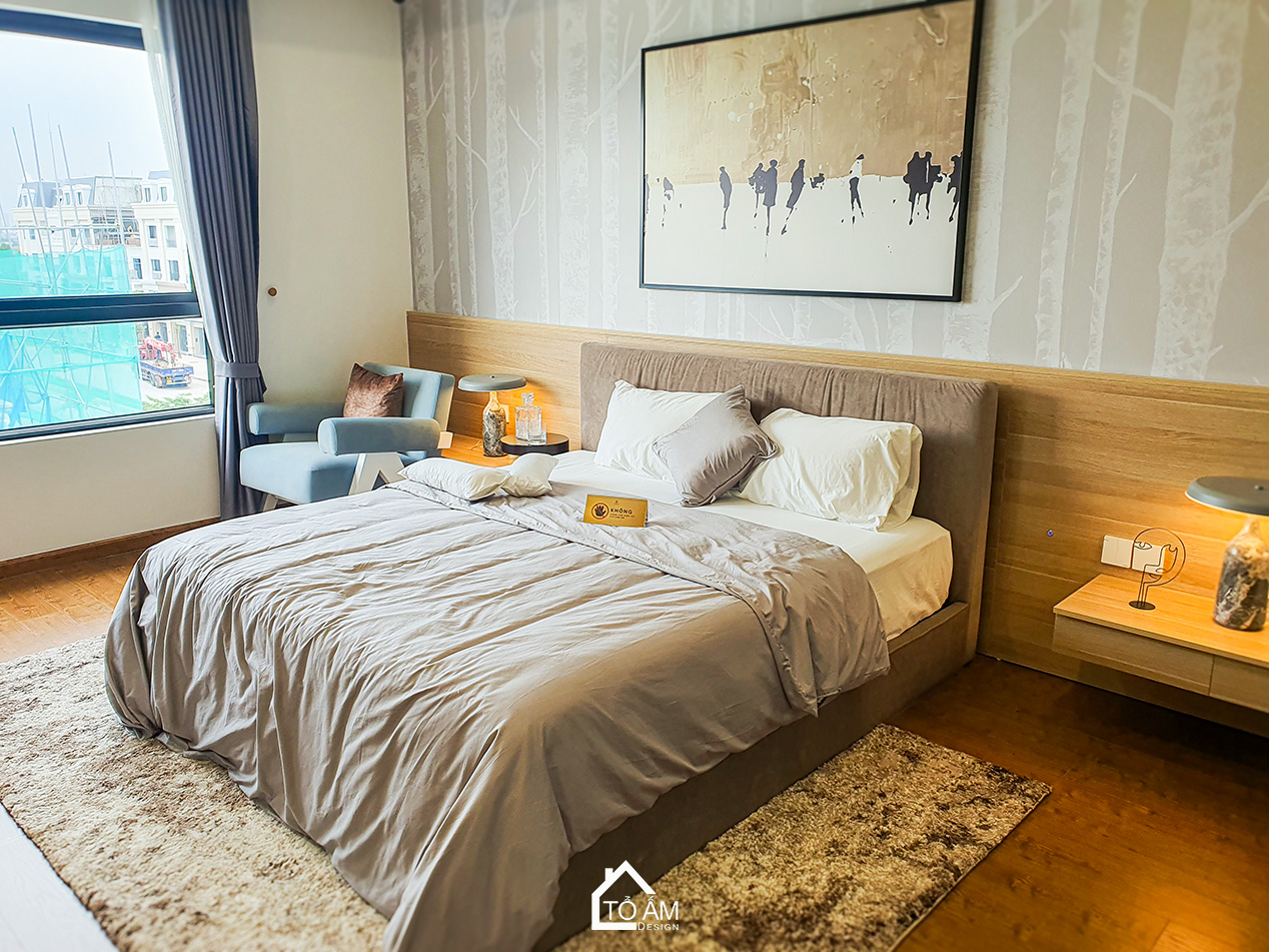 Tầng 4: Hai phòng ngủ nhỏ của con trai, con gái – Hoàn thiện Nhà mẫu Vinhomes Golden Avenue Móng Cái - Không gian nhà phố chữa lành - Tổ Ấm Design