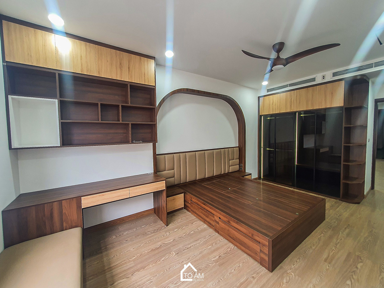 Phòng ngủ con gái lớn – Nữ tính, tinh tế và đầy cảm hứng - Hoàn thiện nội thất Chung cư 3 ngủ tại tòa 24T2, Cầu Giấy phong cách hiện đại – Tổ Ấm Design