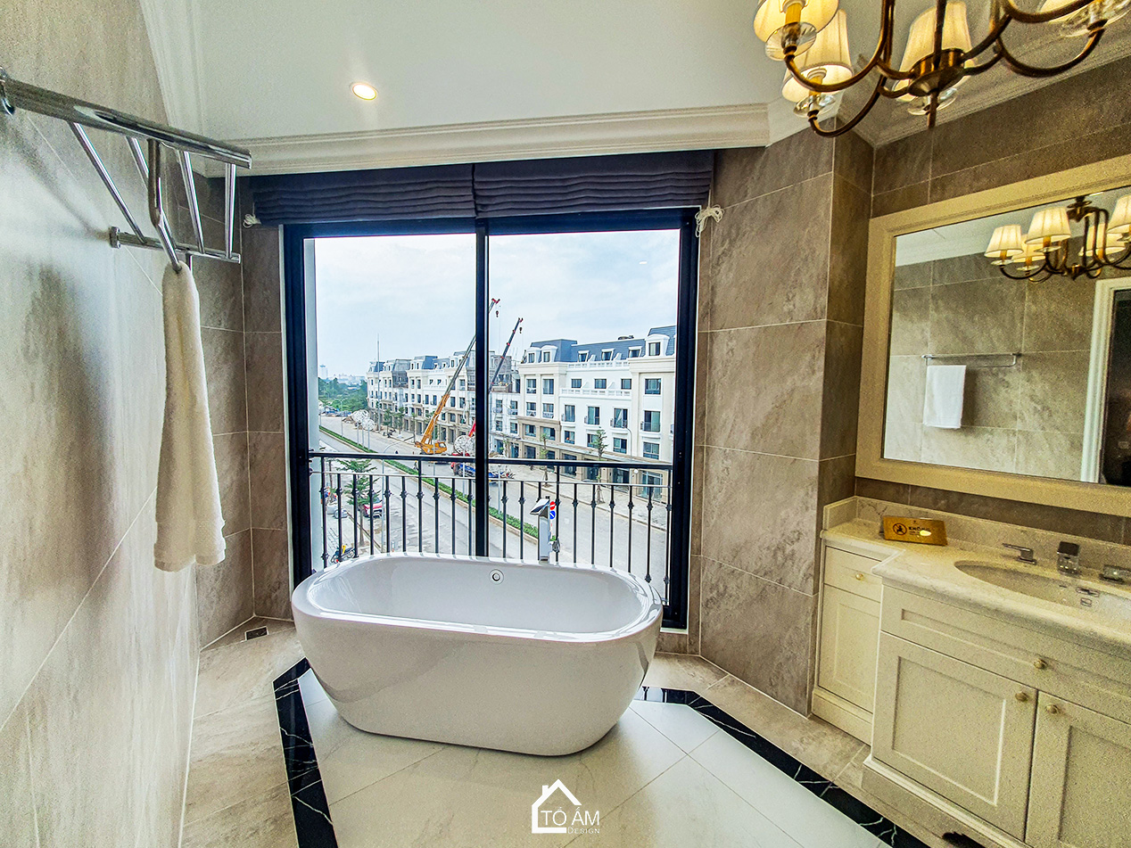 Tầng 4: Phòng ngủ Master 3 – Sự riêng tư và chuẩn mực thẩm mỹ  – Hoàn thiện Công trình Nhà mẫu SHG9M tại Vinhomes Golden Avenue Móng Cái - Không gian nhà phố chữa lành - Tổ Ấm Design