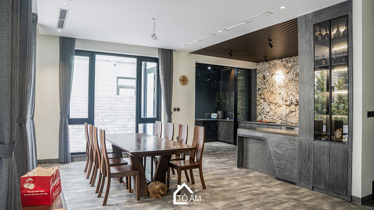Phòng bếp & phòng ăn Biệt thự Gỗ Sồi Ecopark: Ấm cúng – hiện đại – rất “đời sống” - Hoàn thiện công trình Biệt thự Gỗ Sồi Mỹ Ecopark - Tổ Ấm Design