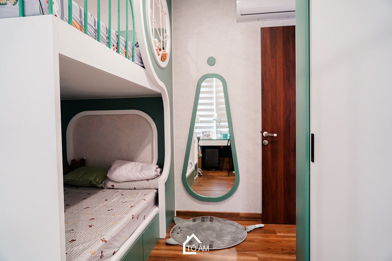 Phòng ngủ hai bé trai: Thế giới sáng tạo thu nhỏ trong Chung cư 3 ngủ Zurich 1 - Hoàn thiện Chung cư 3 ngủ Zurich 1, Ocean Park - Tổ Ấm Design