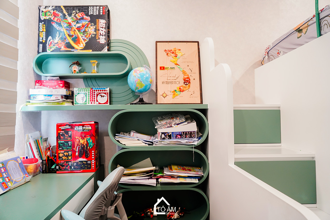 Phòng ngủ hai bé trai: Thế giới sáng tạo thu nhỏ trong Chung cư 3 ngủ Zurich 1 - Hoàn thiện Chung cư 3 ngủ Zurich 1, Ocean Park - Tổ Ấm Design