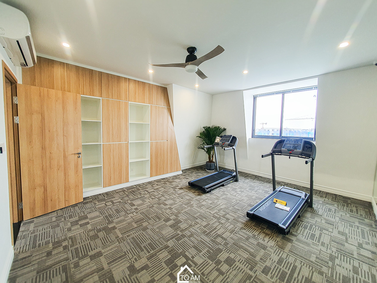 Tầng 5: Phòng tập gym – Hoàn thiện Nhà mẫu Vinhomes Golden Avenue Móng Cái - Không gian nhà phố chữa lành - Tổ Ấm Design