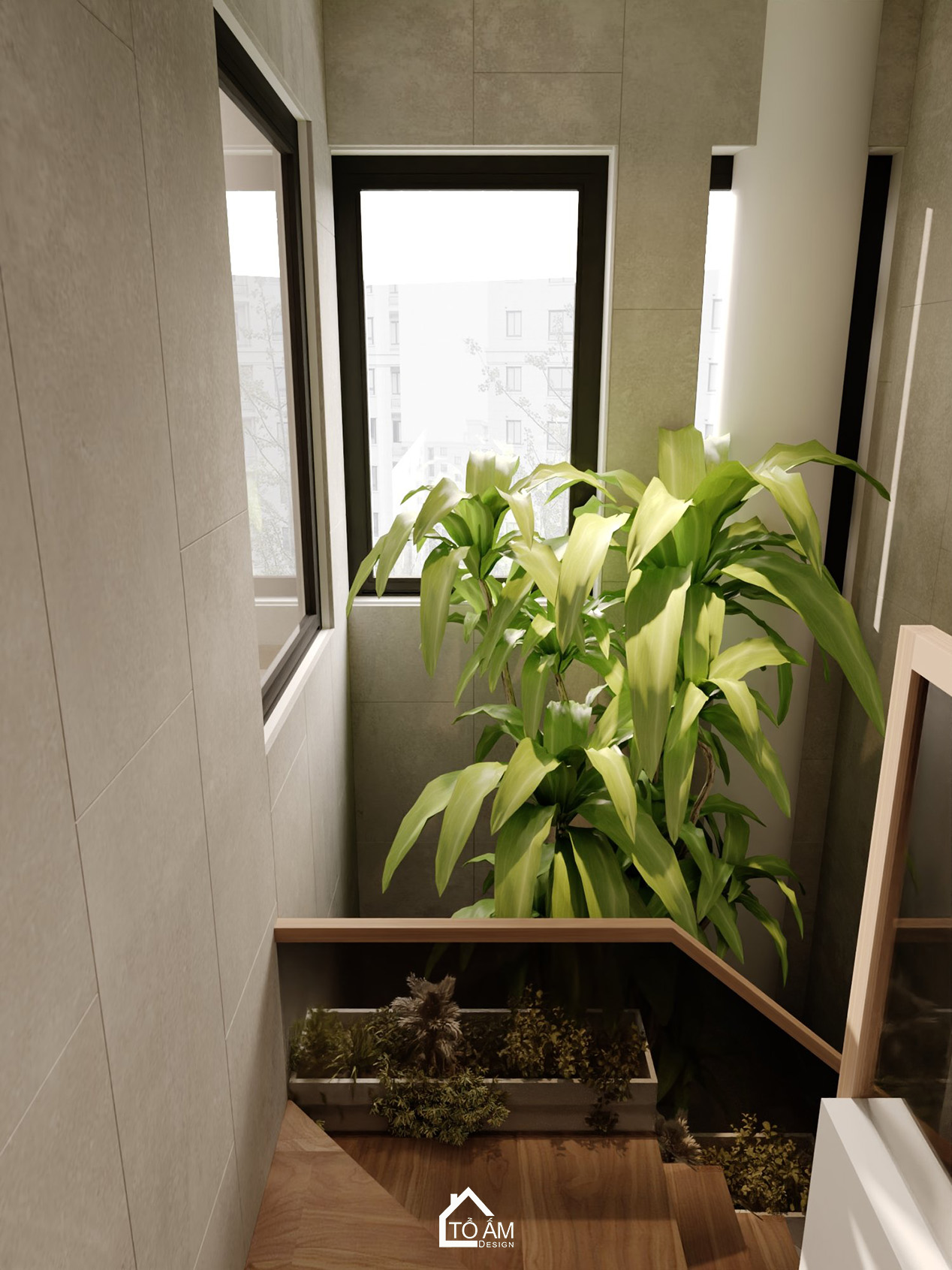 Sảnh nhà phong cách Tân cổ điển sang trọng - 3D nội thất văn phòng công ty PTM – Tổ Ấm Design