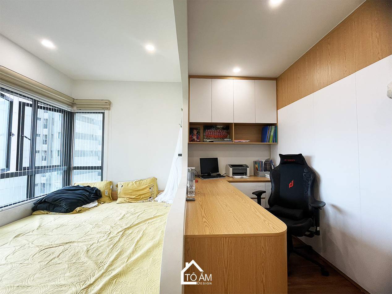Phòng ngủ con trai 1 – năng động, tiện nghi, tràn cảm hứng - Hoàn thiện Chung cư đập thông 4 ngủ Hà Đông, Mulberry Land - Tổ Ấm Design