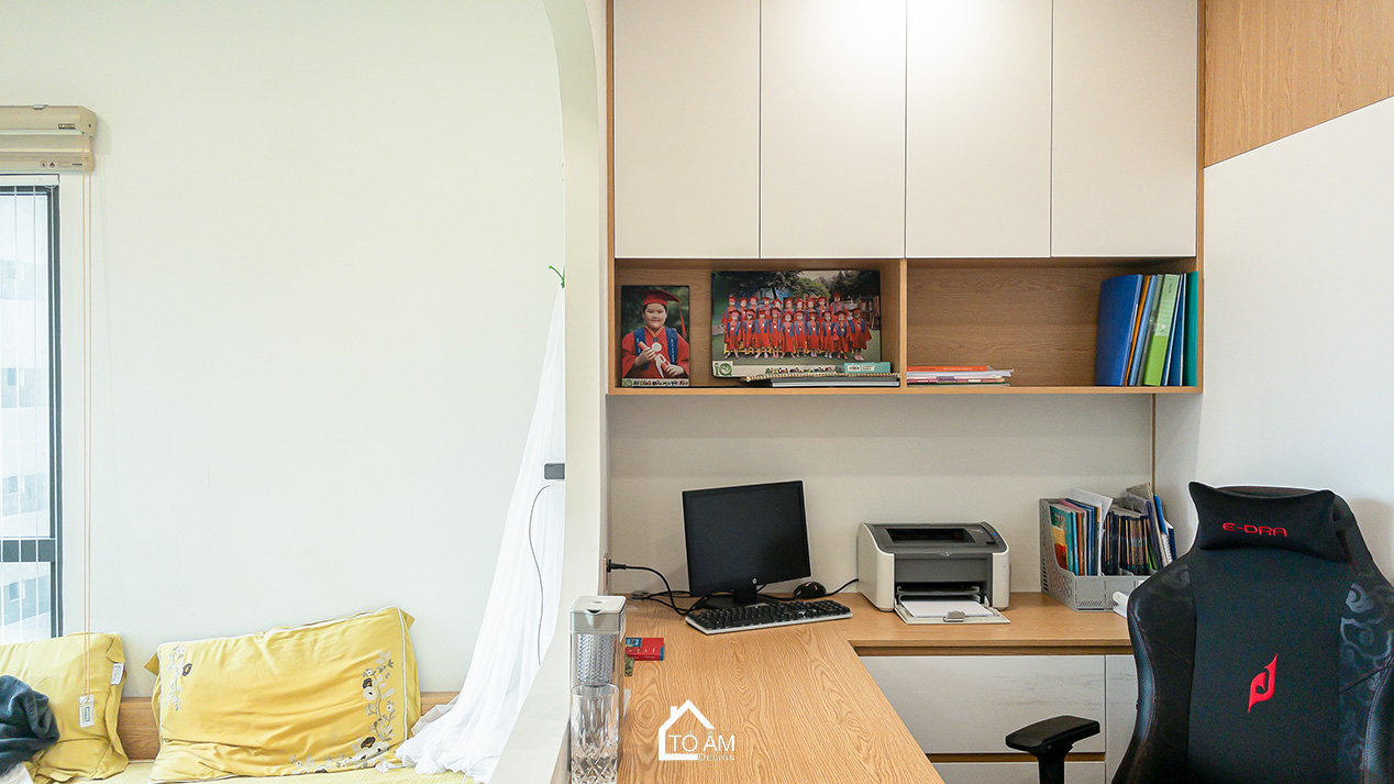 Phòng ngủ con trai 1 – năng động, tiện nghi, tràn cảm hứng - Hoàn thiện Chung cư đập thông 4 ngủ Hà Đông, Mulberry Land - Tổ Ấm Design