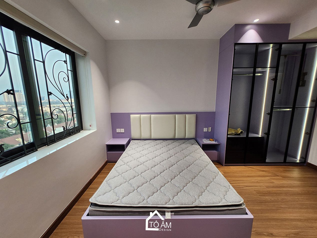 Phòng ngủ con gái: Trẻ trung – nhẹ nhàng – cảm hứng học tập - Hoàn thiện Chung cư 2 ngủ tại Tòa Ciputra, Tây Hồ - Tổ Ấm Design 