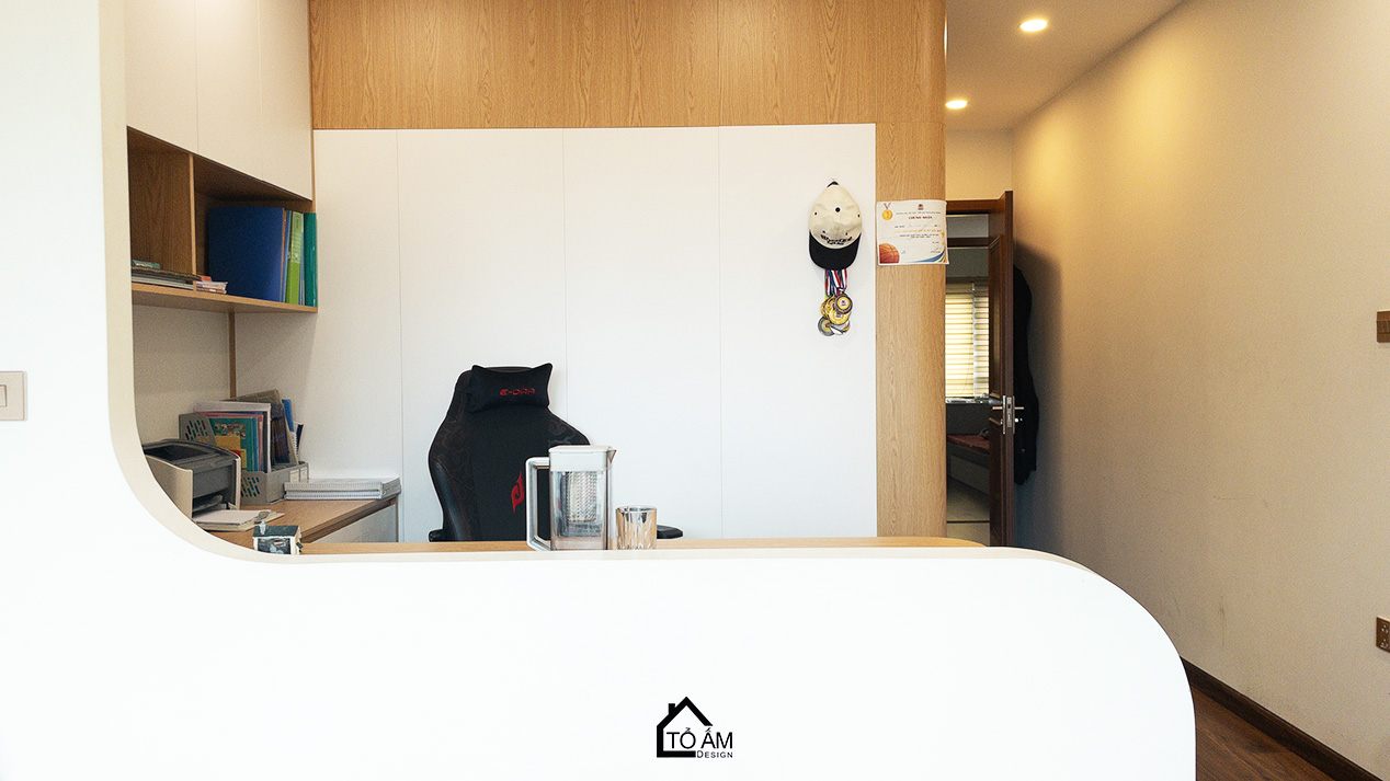 Phòng ngủ con trai 1 – năng động, tiện nghi, tràn cảm hứng - Hoàn thiện Chung cư đập thông 4 ngủ Hà Đông, Mulberry Land - Tổ Ấm Design