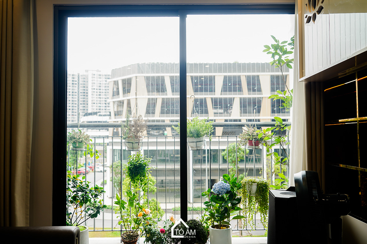 Ban công xanh: Nơi tâm hồn được chữa lành mỗi ngày - Hoàn thiện Chung cư 3 ngủ Zurich 1, Ocean Park - Tổ Ấm Design