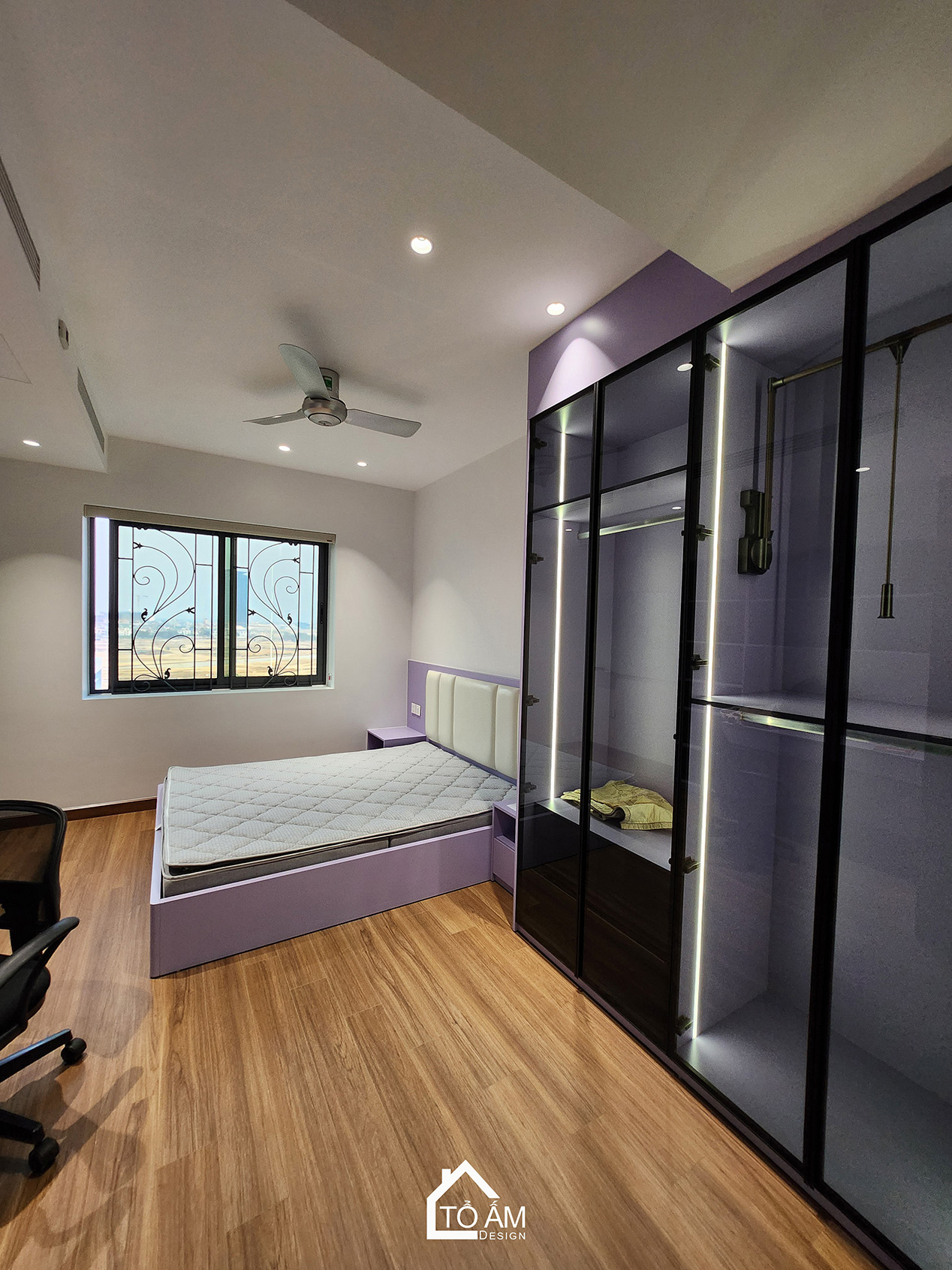 Phòng ngủ con gái: Trẻ trung – nhẹ nhàng – cảm hứng học tập - Hoàn thiện Chung cư 2 ngủ tại Tòa Ciputra, Tây Hồ - Tổ Ấm Design 