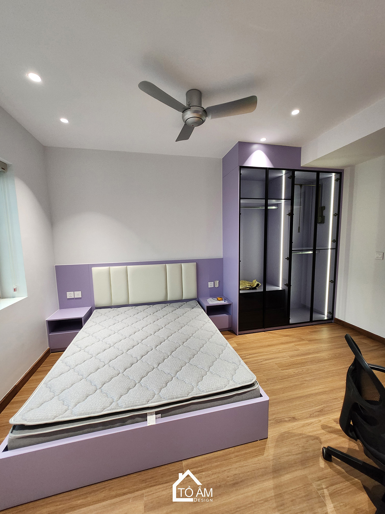 Phòng ngủ con gái: Trẻ trung – nhẹ nhàng – cảm hứng học tập - Hoàn thiện Chung cư 2 ngủ tại Tòa Ciputra, Tây Hồ - Tổ Ấm Design 