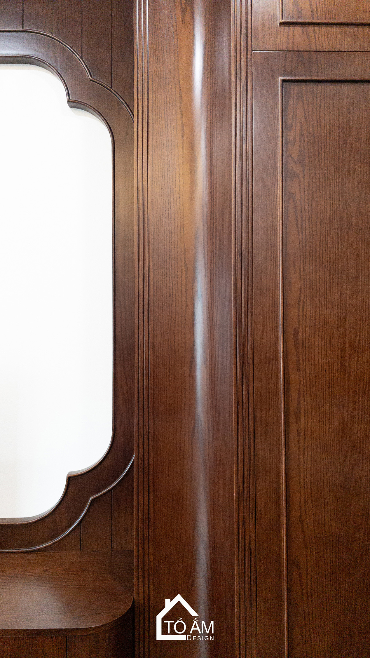 Phòng ngủ Master: Tĩnh tại – Riêng tư – Đậm chất Đông Dương  - Hoàn thiện công trình Biệt thự sân vườn Đông Anh - Tổ Ấm Design