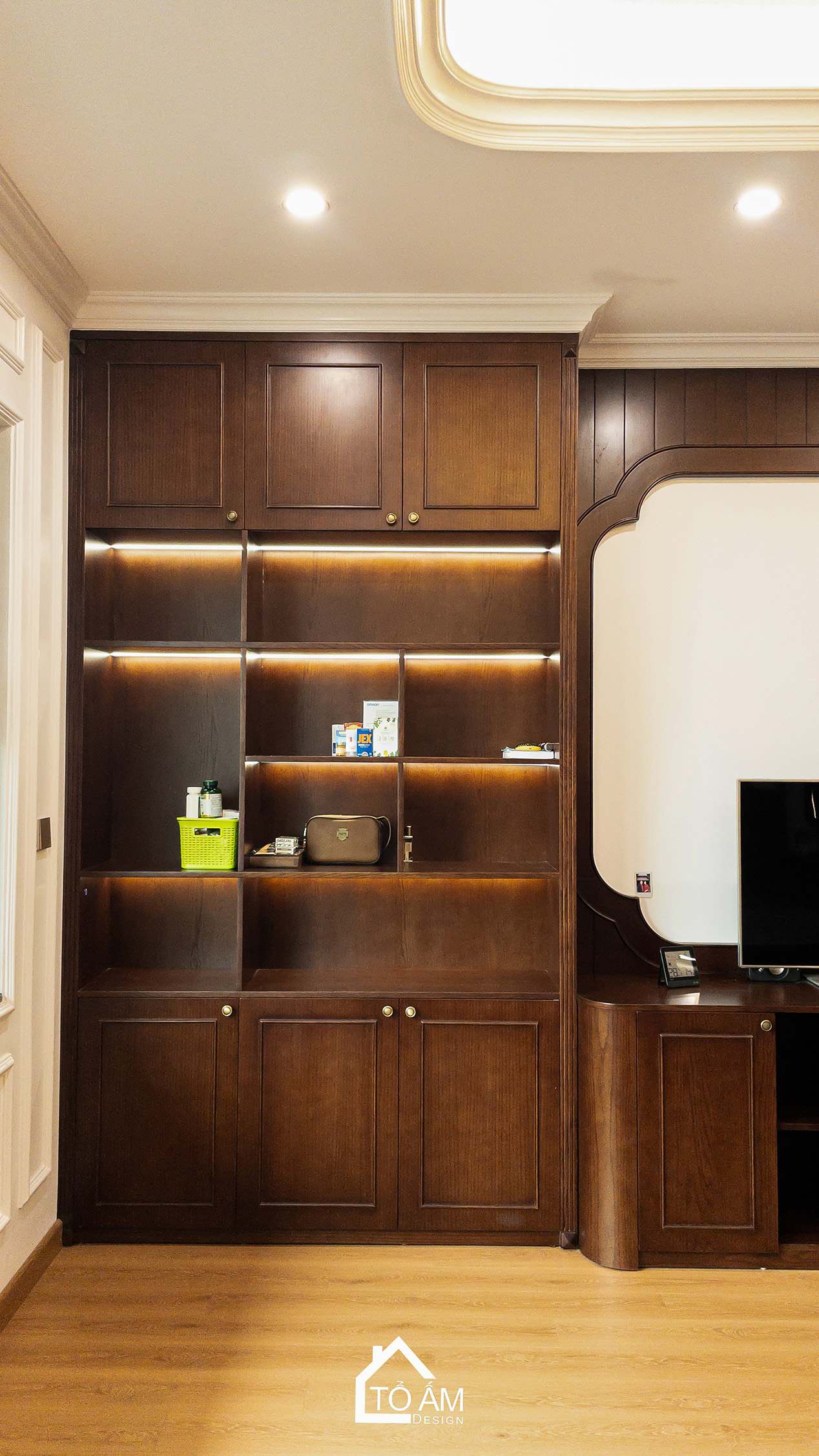 Phòng ngủ Master: Tĩnh tại – Riêng tư – Đậm chất Đông Dương  - Hoàn thiện công trình Biệt thự sân vườn Đông Anh - Tổ Ấm Design