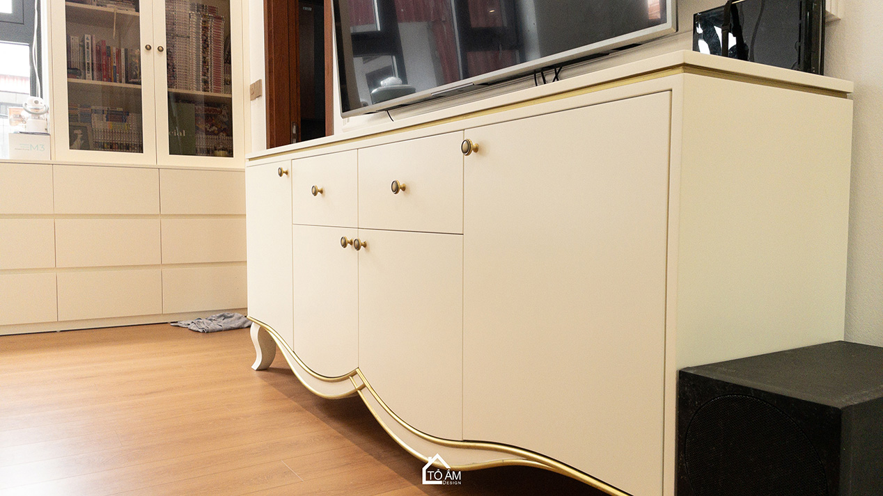 Phòng ngủ con gái: Trẻ trung, thanh lịch nhưng vẫn hài hòa phong cách chung - Hoàn thiện công trình Biệt thự sân vườn Đông Anh - Tổ Ấm Design