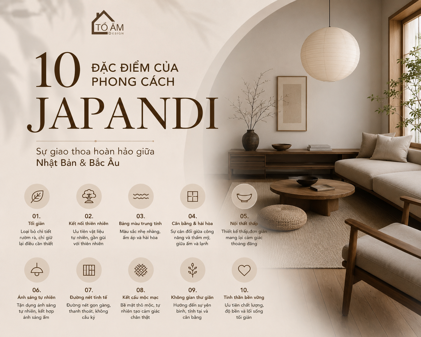 10 Đặc điểm của phong cách Japandi trong thiết kế nội thất