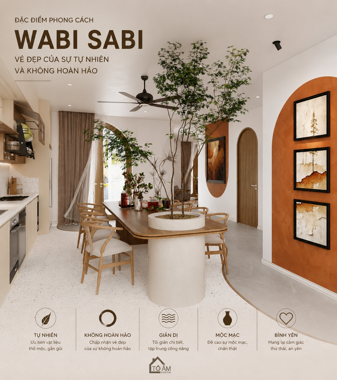 Đặc điểm phong cách Wabi Sabi: 10 yếu tố tạo nên vẻ đẹp mộc mạc