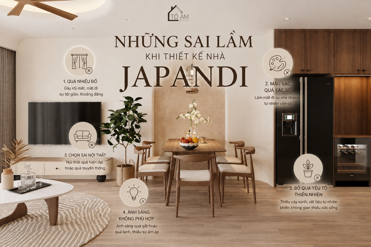 Những sai lầm khi thiết kế nội thất Japandi dễ mắc phải