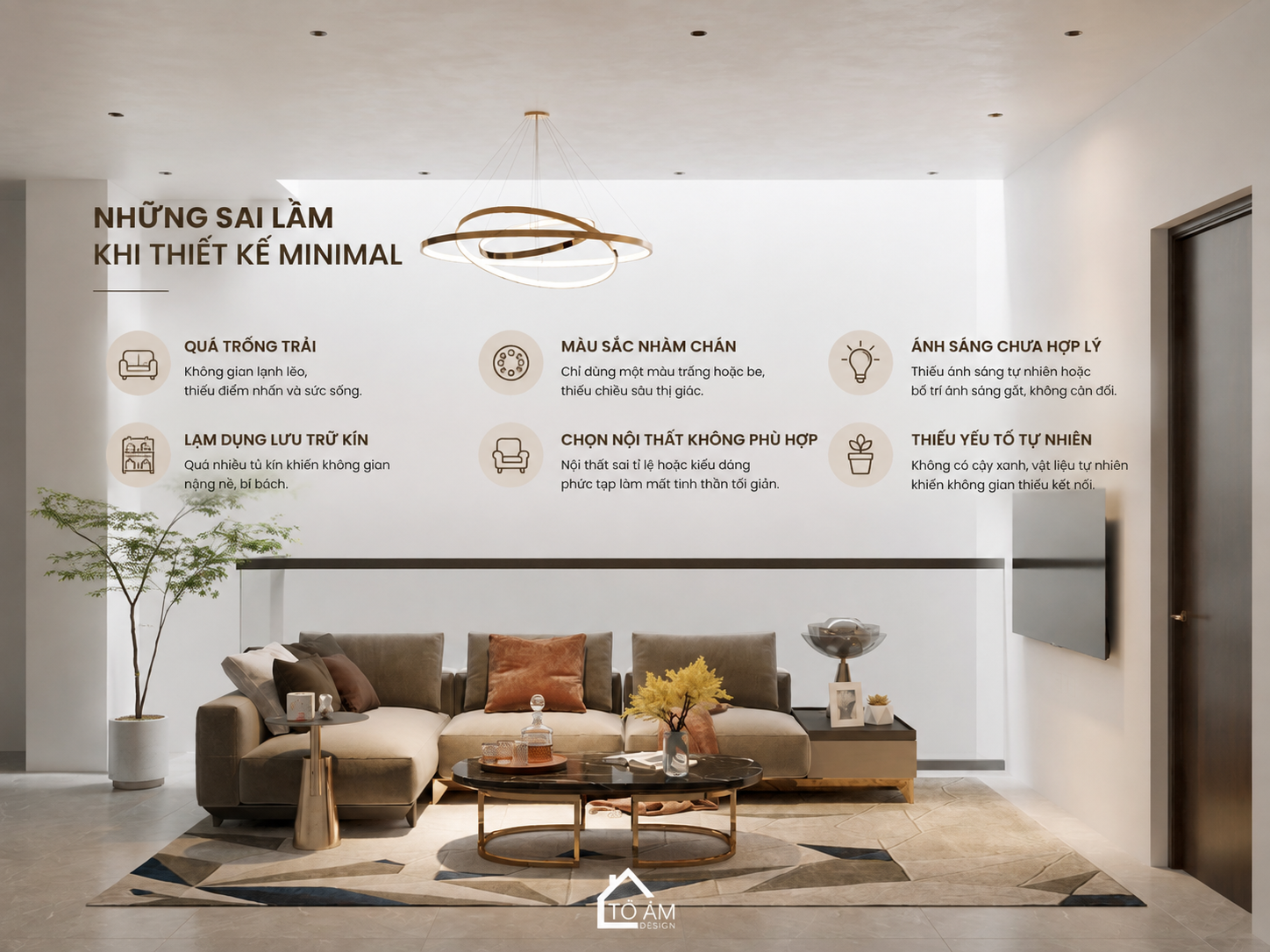 Những sai lầm khi thiết kế Minimalism khiến nhà mất chất tối giản